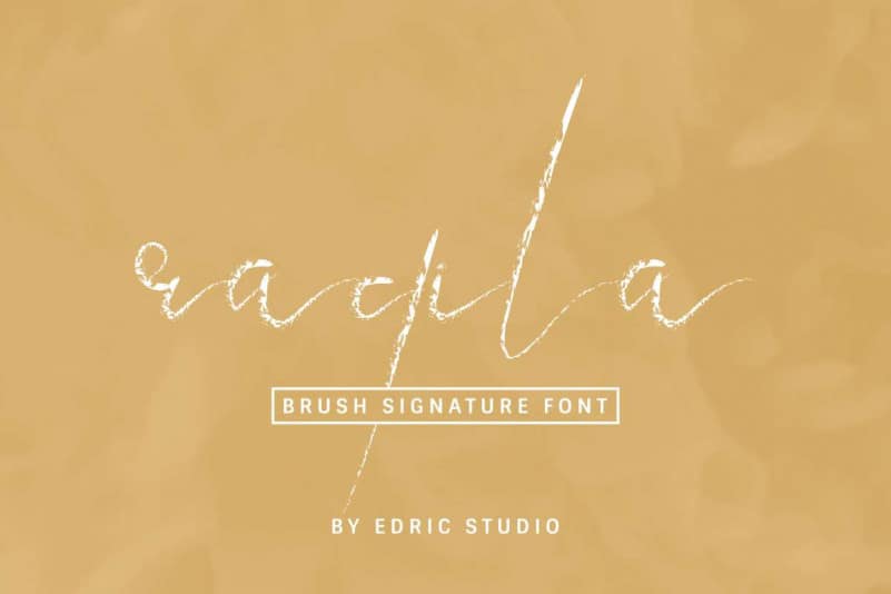 Raqila Rough Brush Signature Font