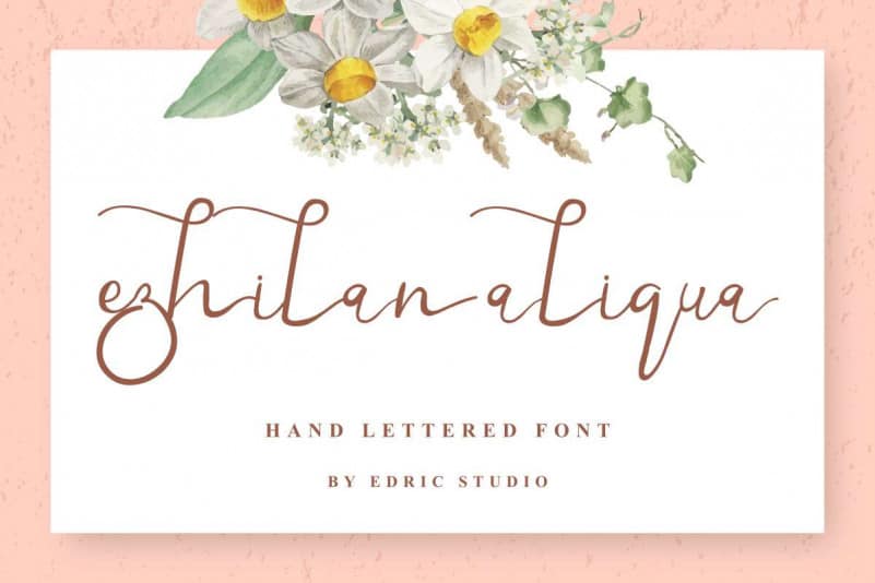 Ezhilan Aliqua Calligraphy Font