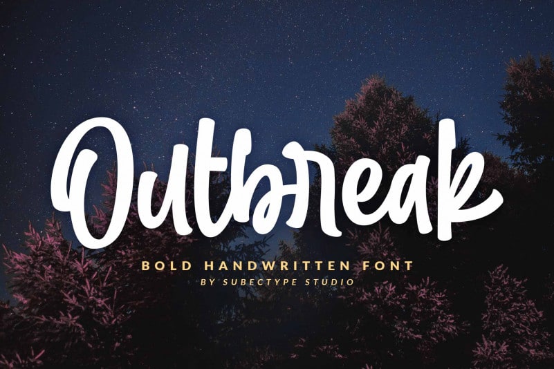Outbreak / Bold Handwritten Font