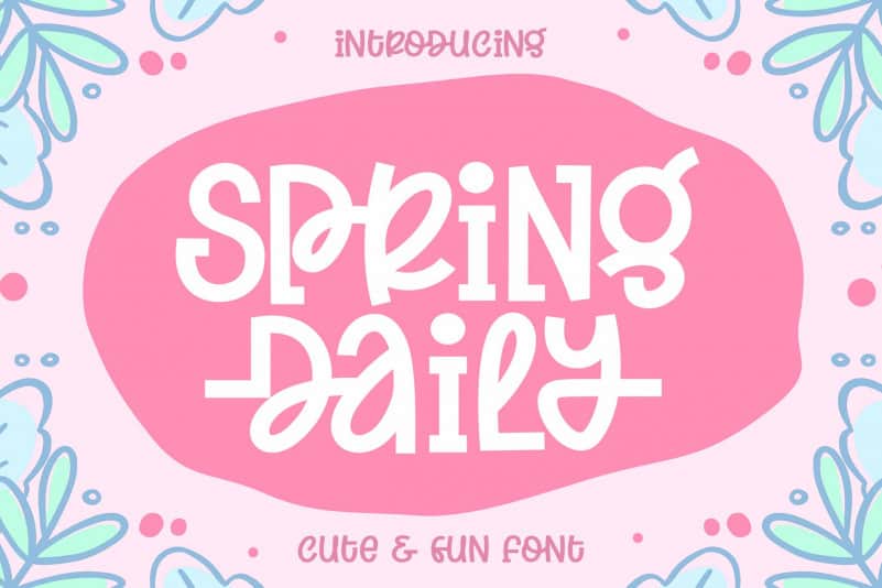 Spring Daily / Cut and Fun Font