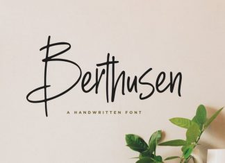 Berthusen Handwritten Font