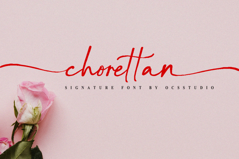 Chorettan Signature Font