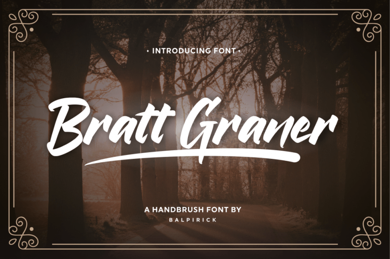 Bratt Graner Handbrush Font