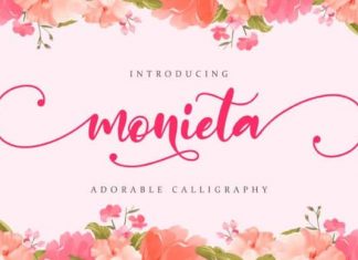Monieta Calligraphy Font