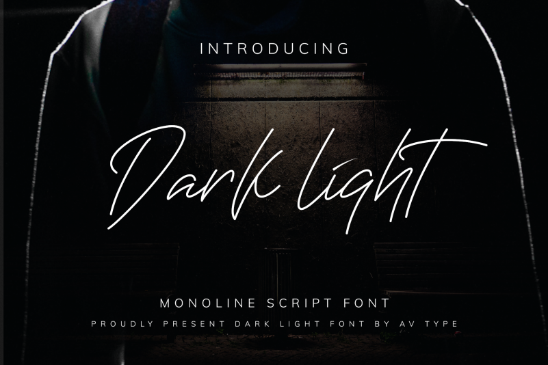 Darklight Monoline Script Font