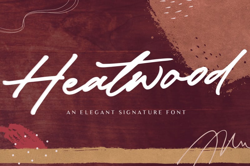 Heatwood - Elegant Signature Font