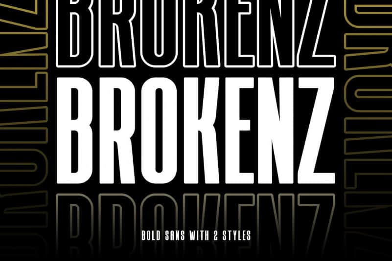 Brokenz - Bold Sans Serif Font