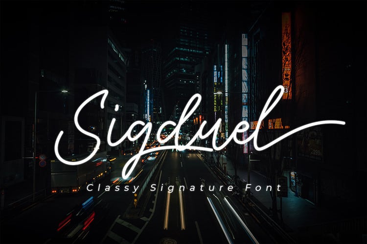 Sigduel Signature Font