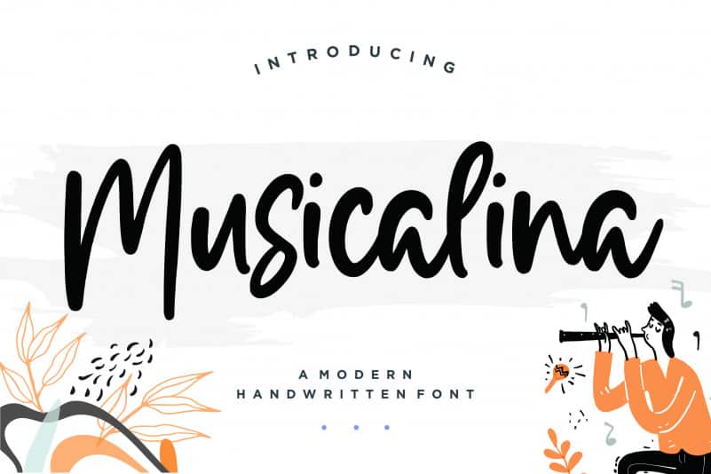 Musicalina Modern Handwritten Font
