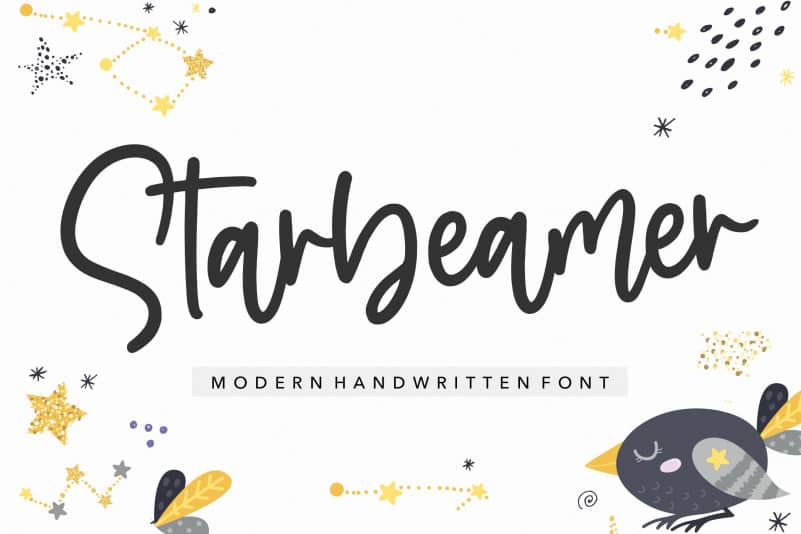 Starbeamer Modern Handwritten font