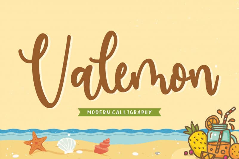 Valemon Modern Calligraphy Font