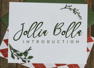 Jollia Bolla Handwritten Font