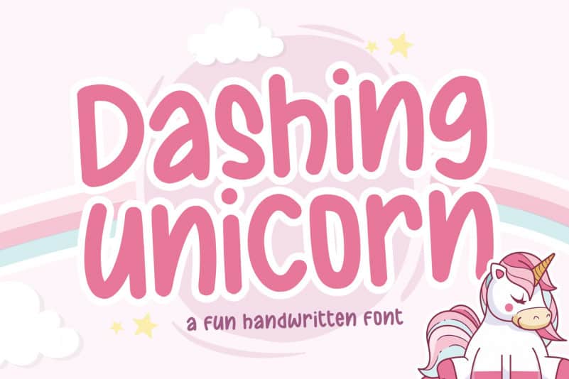 Dashing Unicorn Handwritten Font - Download Free Font