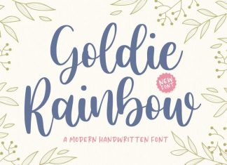 Goldie Rainbow Handwritten Font