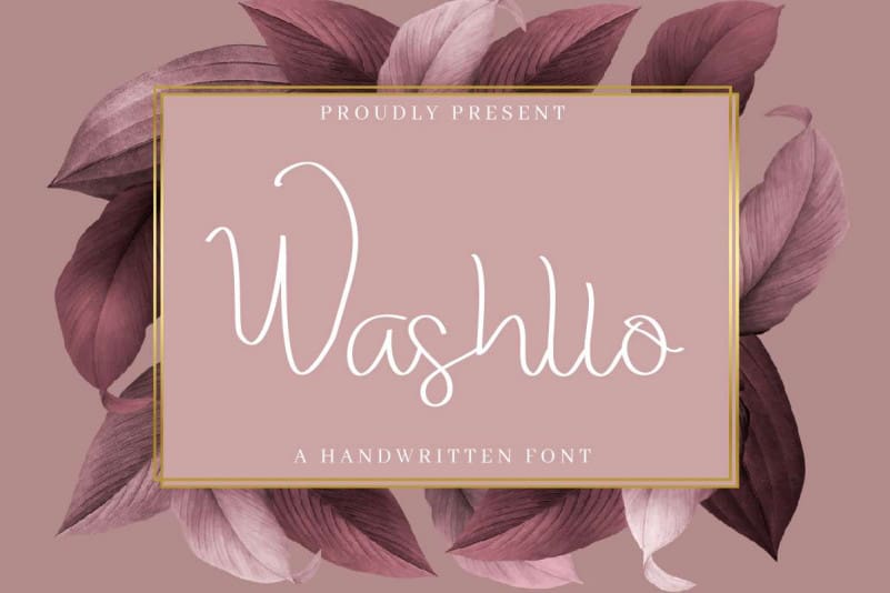 Washllo Handwritting Font