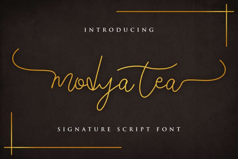 Modya Tea Signature Font