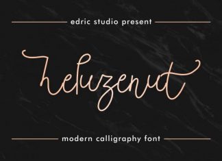 Heluzenut Handwritting Font