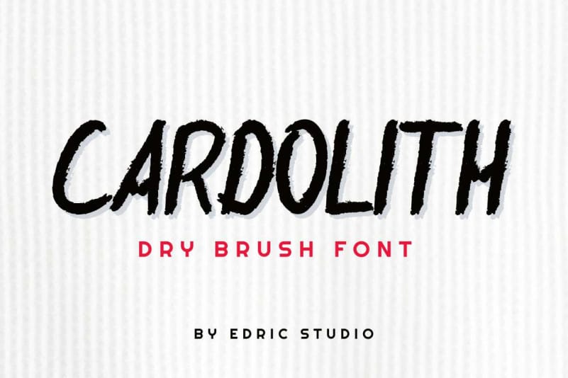Cardolith Rough Brush Font