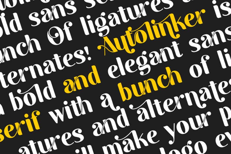 Autolinker Fancy Ligature Font Befonts Com