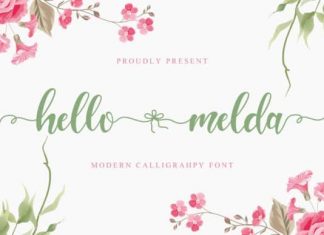 Hello Melda Calligraphy Font