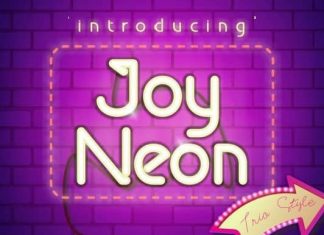 Joy Neon Display Font