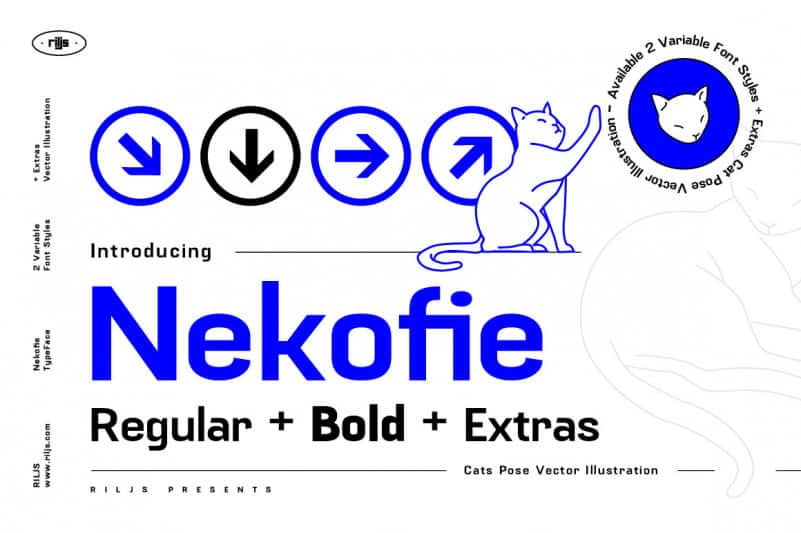 Nekofie Font Family + Extras