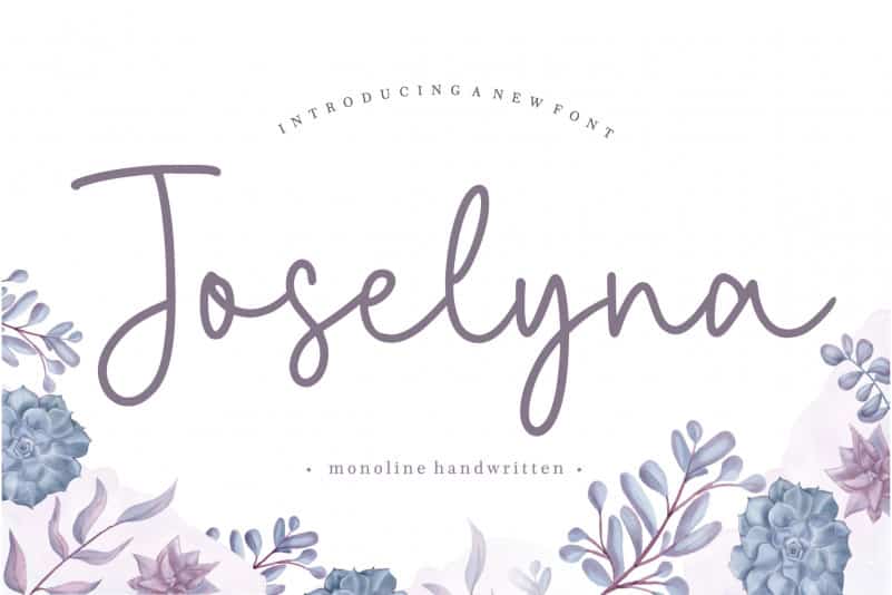 Joselyna Monoline Handwritten Font