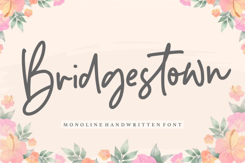 Bridgestown Monoline Handwritten Font