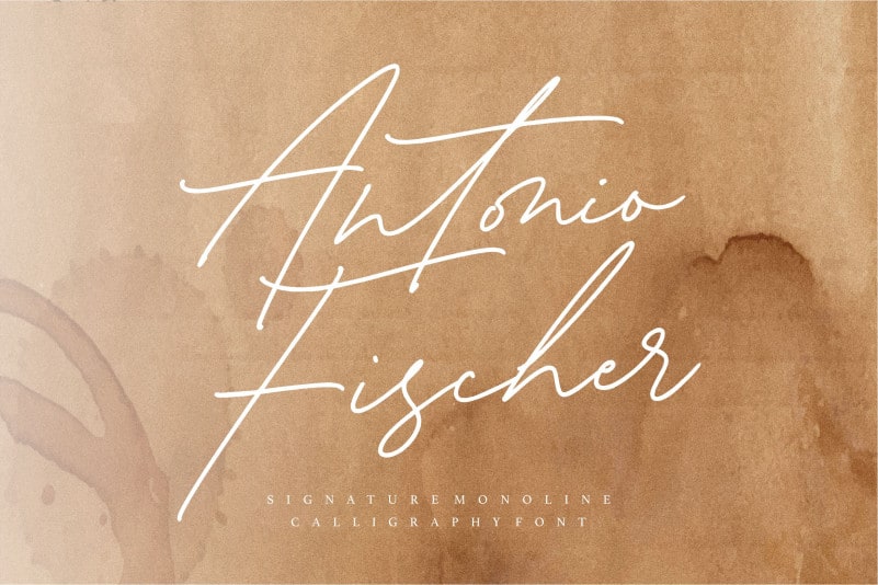 Antonio Fischer Signature Monoline Font