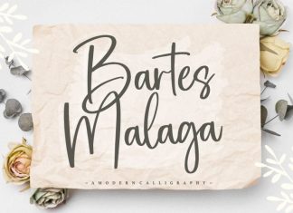 Bartes Malaga Modern Calligraphy Font