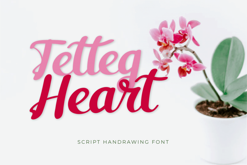 Tetteg Heart Script Font