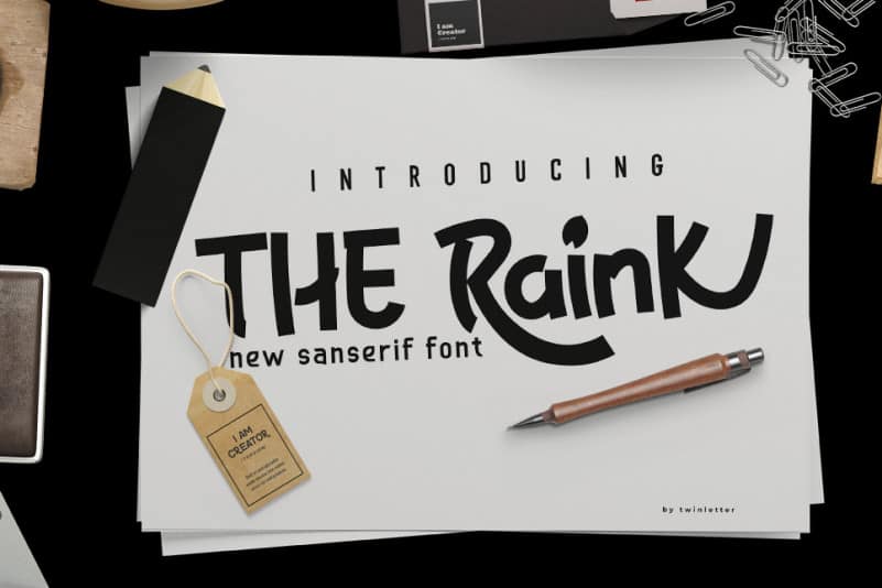 The Raink Display Font