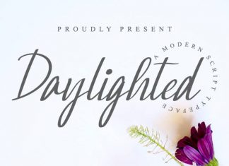 Daylighted Calligraphy Font