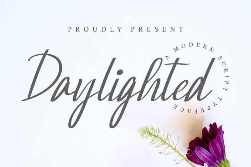 Daylighted Calligraphy Font