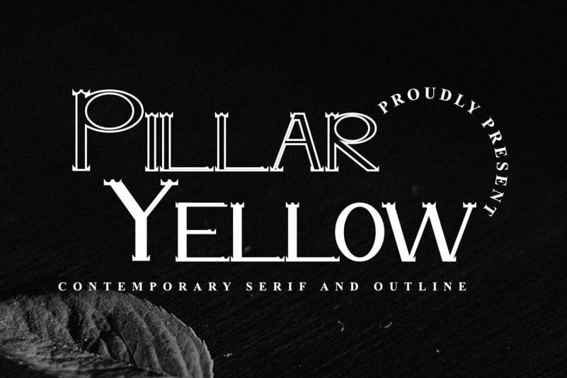Pillar Yellow Display Font