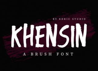 Khensin Brush Font