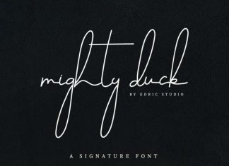 Mighty Duck Signature Font