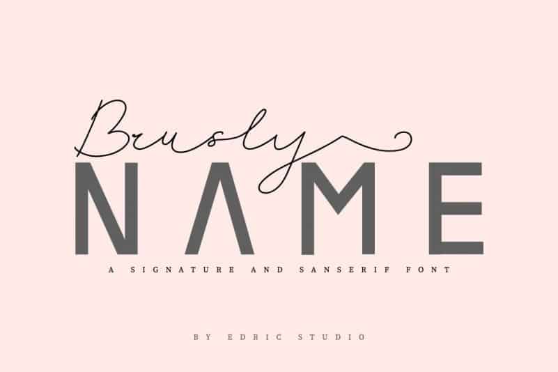 Brusly Name Font Duo