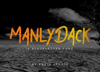 Manly Dack Grunge Script Font