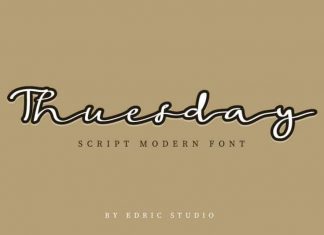 Thuesday Script Modern Font
