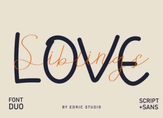 Siblings Love Script Font Duo