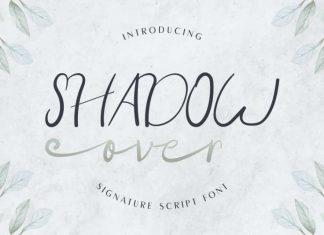 Shadow Over Signature Script Font