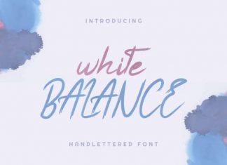 White Balance Handlettered Font