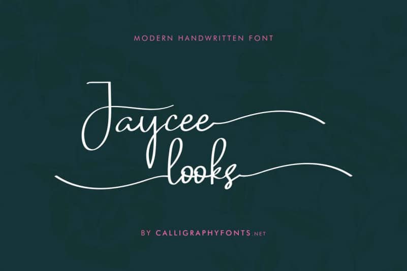 Jaycee Looks Script Font
