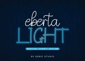Eberta Light Font Trio