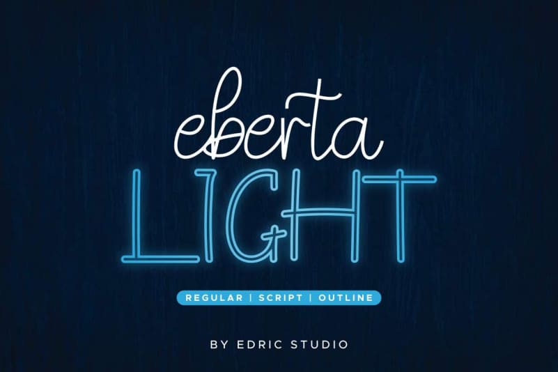 Eberta Light Font Trio