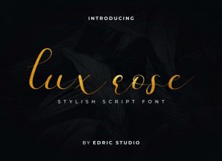 Lux Rose Stylish Script Font