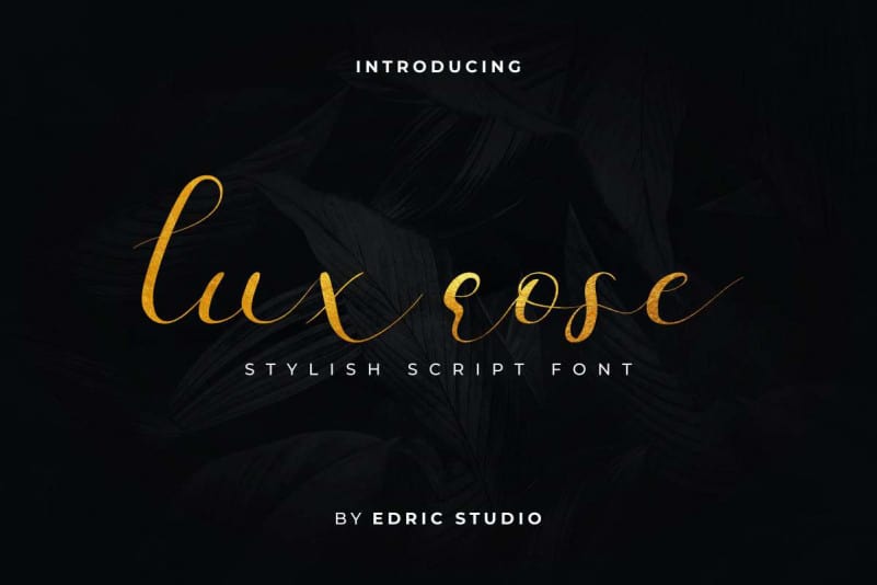 Lux Rose Stylish Script Font