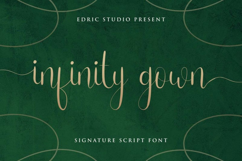 Infinity Gown Calligraphy Font