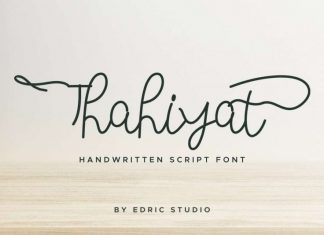 Thahiyat Handwritten Font